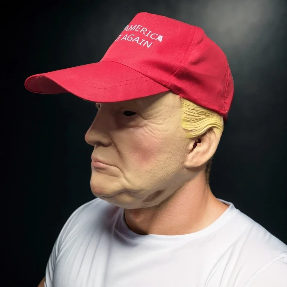 Trump Mask With Hat