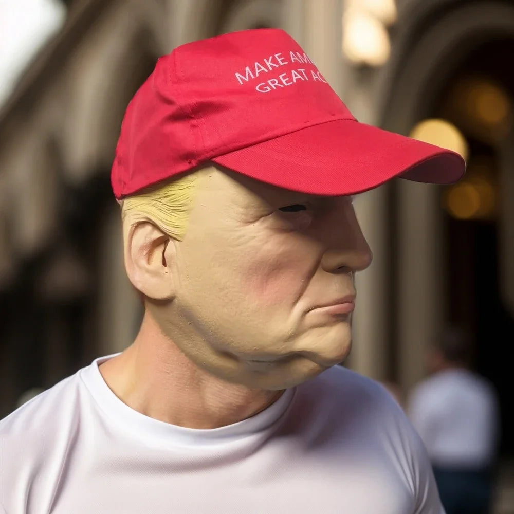 Trump Mask With Hat