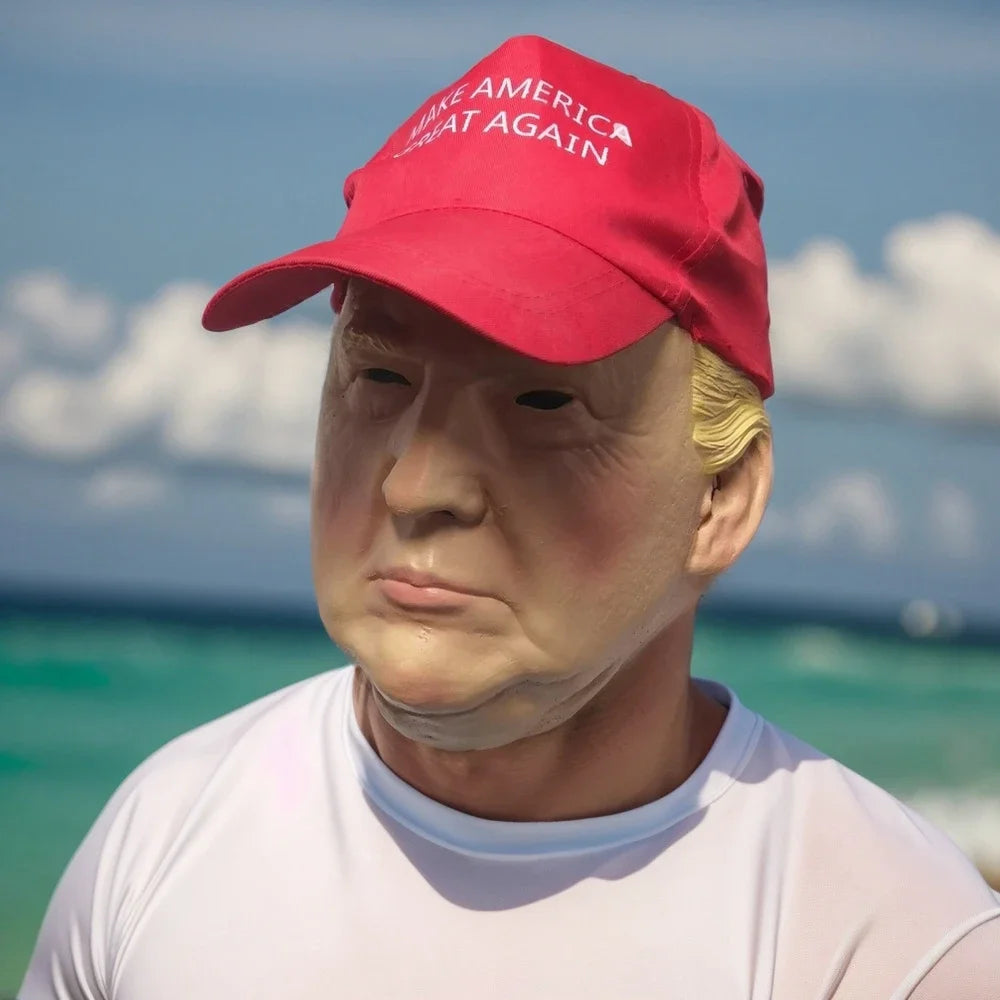 Trump Mask With Hat